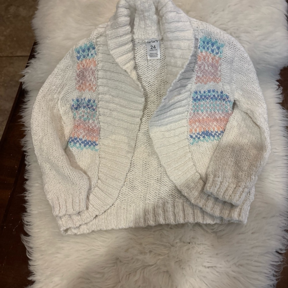 Carter's Cozy Knit Cardigan with Pastel Accents